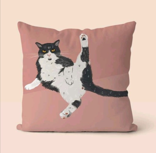Zdjęcie oferty: Poszewka na poduszkę koty "kocie sprawy" 
