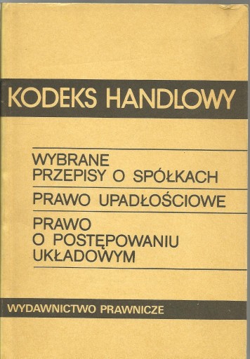 Zdjęcie oferty: Kodeks handlowy - A. Wiśniewski