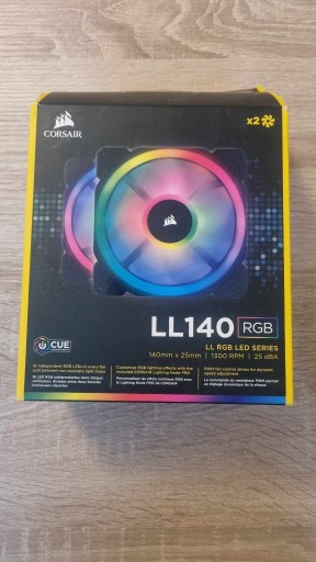 Zdjęcie oferty: 2x wentylator RGB CORSAIR 140mm PWM + sterownik