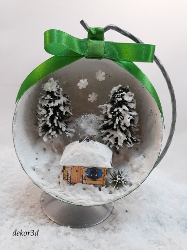 Zdjęcie oferty: Bombka 3d dekoracja świąteczna zima rękodzieło