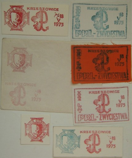 Zdjęcie oferty: Krzeszowice ZHP 1975 Koperta i plakietki płótno