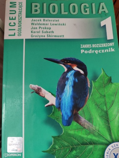 Zdjęcie oferty: Biologia 1 OPERON Zakres rozszerzony