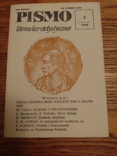 Zdjęcie oferty: PISMO LiTERACKO-ARTYSTYCZNE 3 / 1989