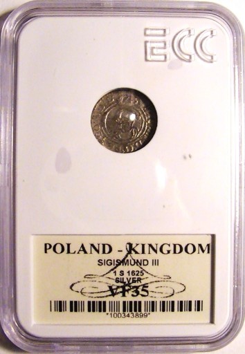 Zdjęcie oferty: KRÓLESTWO POLSKIE ZYGMUNT III 1 S 1625 Ag GRADING