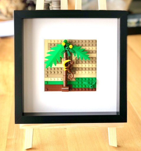 Zdjęcie oferty: LEGO_obraz "Małpka z bananem"_wyjątkowy prezent 