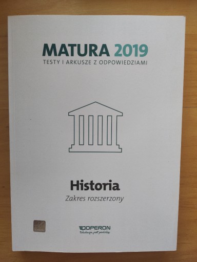 Zdjęcie oferty: Matura 2019 testy i arkusze Historia
