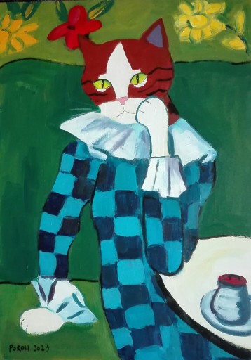 Zdjęcie oferty: Kot wg Pabla Picasso, 42x29,7, kot, koty