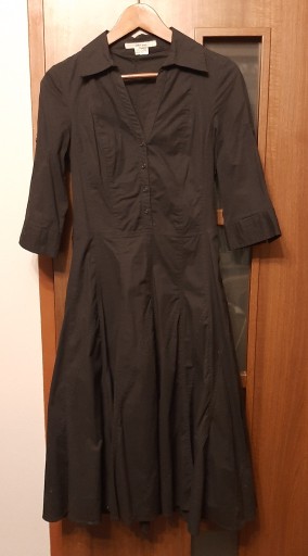 Zdjęcie oferty: Sukienka ZARA Basic bawełna czarna midi M 38