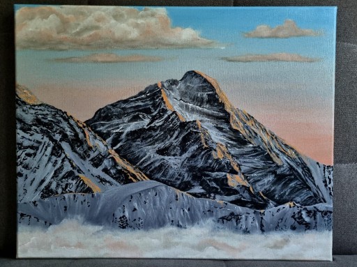 Zdjęcie oferty: Krywań Tatry góry obraz ręcznie malowany na płótnie 40x50 