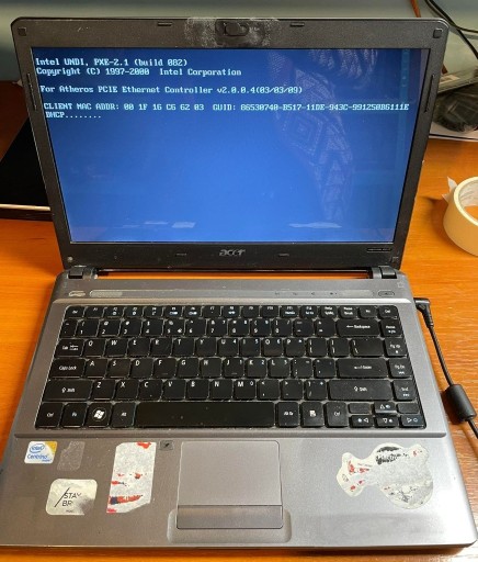 Zdjęcie oferty: laptop Acer Aspire 4810T uszkodzony 