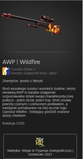 Zdjęcie oferty: AWP Wildfire | Factory new