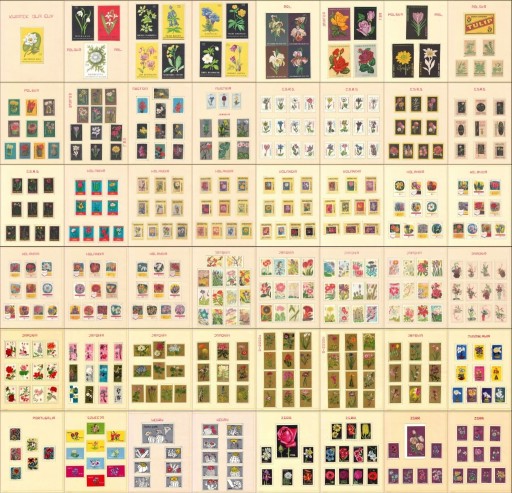 Zdjęcie oferty: Kwiaty - około 430 etykiet zapałczanych z całego świata - każda inna