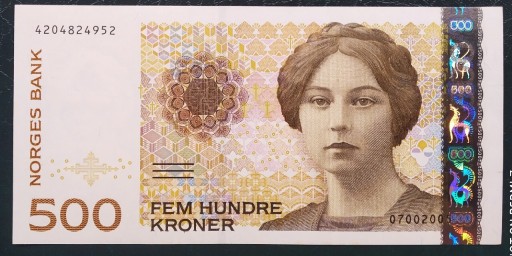Zdjęcie oferty: Norwegia 500 kroner 2005 UNC