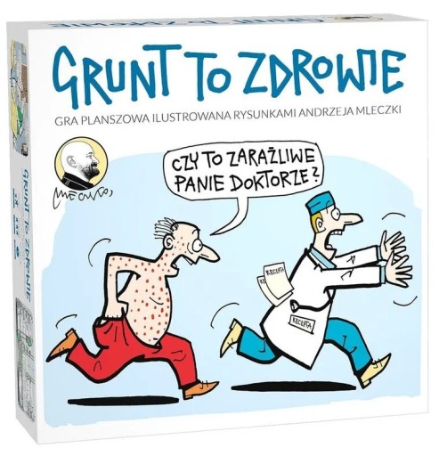 Zdjęcie oferty: Grunt to zdrowie, gra towarzyska ilustrowana rysunkami Andrzeja Mleczki