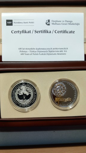 Zdjęcie oferty: dwie srebrne ciekawe monety kolekcjonerskie