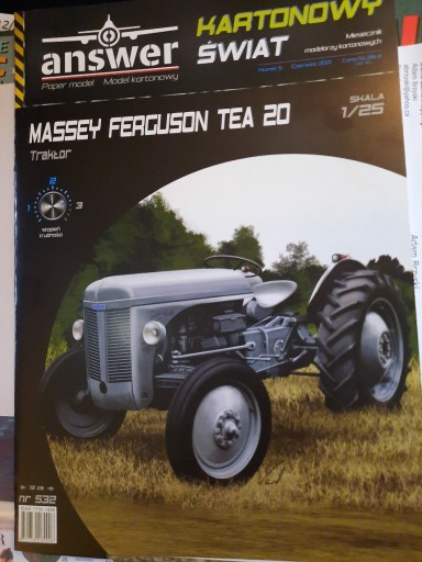 Zdjęcie oferty: Model kartonowy Answer Messey Ferguson TEA 20