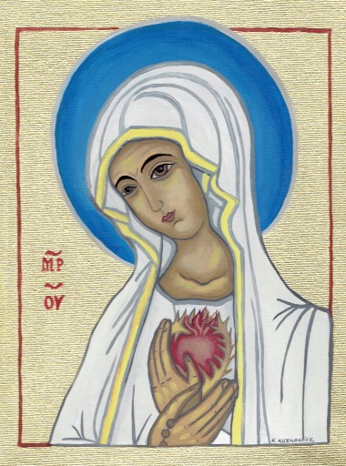 Zdjęcie oferty: obraz olejny Matka Boża Fatimska ikona Maryja