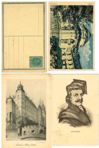 Zdjęcie oferty: 4 pocztówki Polska Lwów, Wawel, Kiliński
