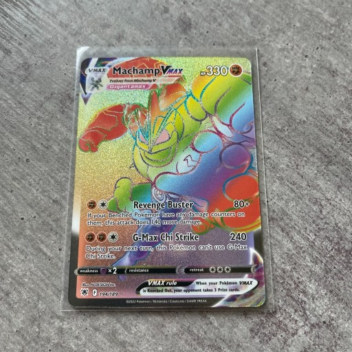 Zdjęcie oferty: Karta Pokemon Machamp VMAX Rainbow 194 ASR