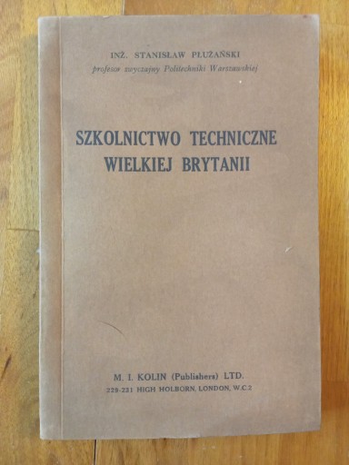 Zdjęcie oferty: Płużański, Szkolnictwo techniczne 1941