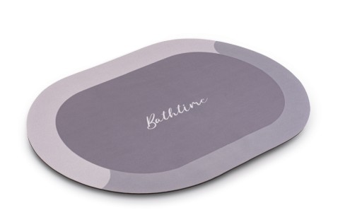 Zdjęcie oferty: szary DYWANIK ŁAZIENKOWY mata owalna CHODNIK ŁAZIENKOWY 60x40 chłonny