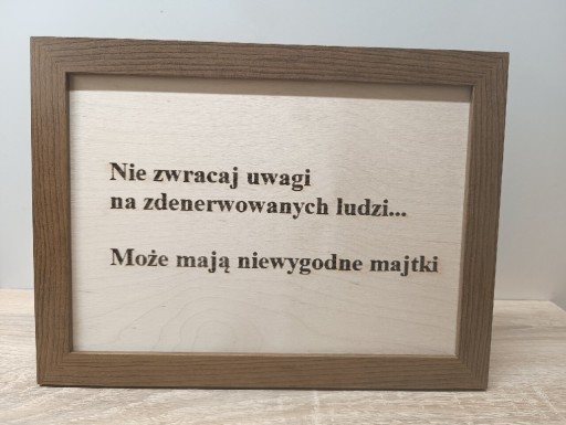 Zdjęcie oferty: Grawerowana tabliczka w ramce rozmiar A4 idealny pomysł na prezent 