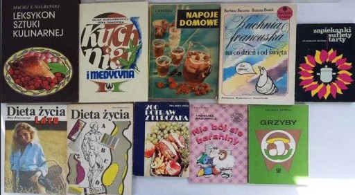 Zdjęcie oferty: Zestaw 10 ks Kuchnia Literatura kulinarna Przepisy