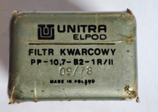 Zdjęcie oferty: Fitr kwarcowy PP-10,7 -2-1R/II UNITRA ELPOD