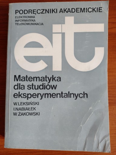 Zdjęcie oferty: Matematyka dla studiów eksperymentalnych -  EIT