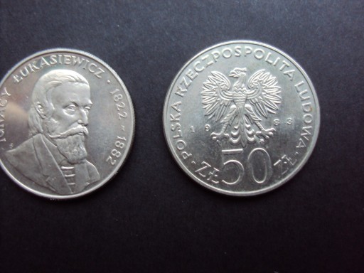 Zdjęcie oferty: Monety 50 zł Ignacy  Lukasiewicz z 1983r. j. foto