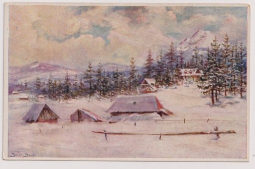 Zdjęcie oferty: S. SASKI  1939r. Cyrhla Toporowa w zimie   h435