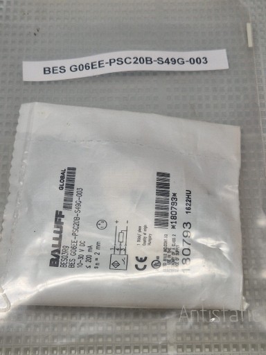 Zdjęcie oferty: BES03R9 (BES G06EE-PSC20B-S49G-003) NOWY czujnik indukcyjny PNP NO