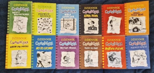 Zdjęcie oferty: 12 książek z serii dziennik cwaniaczka w bardzo dobrym stanie