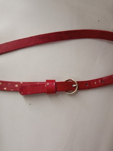 Zdjęcie oferty: Massimo Dutti czerwony wąski paseczek dł.70cm