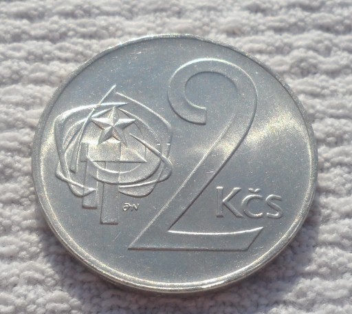 Zdjęcie oferty: Czechosłowacja 2 korony koruny 1975 Socrealizm XF+