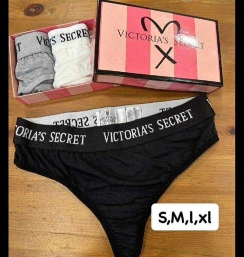 Zdjęcie oferty: Majtki damskie stringi  M Victoria Secret 3 pack 