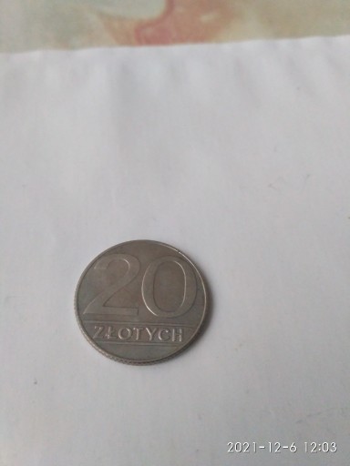 Zdjęcie oferty: MONETA 20 złotych z PRL  z 1989 roku obiegowa