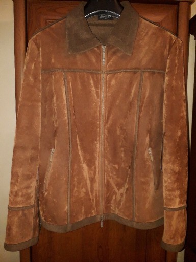 Zdjęcie oferty: Damski kożuch, kurtka r. L brązowy kożuszek 