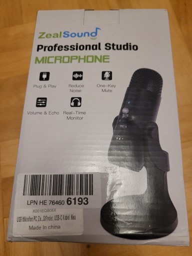 Zdjęcie oferty: Zealsound Profesjonalny mikrofon pojemnościowy USB