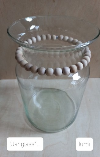 Zdjęcie oferty: Szklany wazon/ świecznik słój duży z koralami
