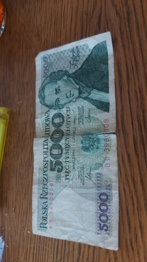 Zdjęcie oferty: Banknot 5000zł PRL stan bankowy