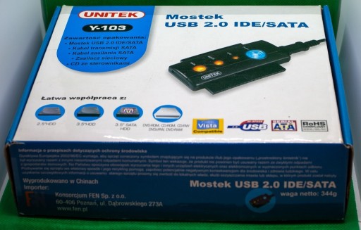 Zdjęcie oferty: Mostek USB 2.0 IDE/SATA