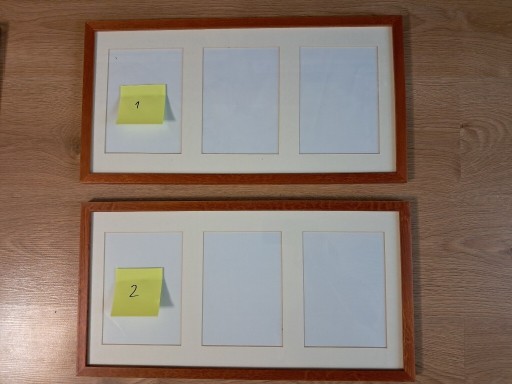 Zdjęcie oferty: Ramki na 3 zdjęcia galeria 25x50cm Icar produkt polski kolor miód brąz
