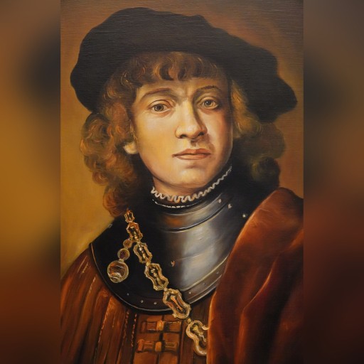 Zdjęcie oferty: Obraz olejny  Rembrandt - portret młodzieńca