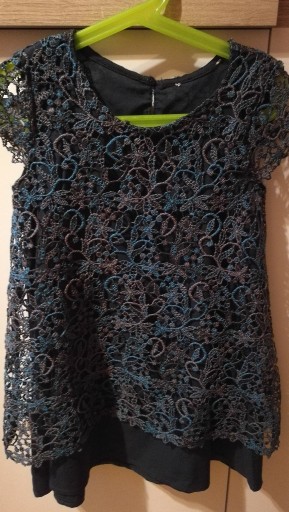 Zdjęcie oferty: Granatowa sukienka Zara z koronką w rozmiarze 128