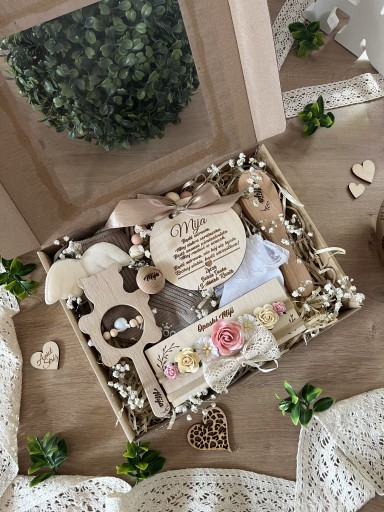 Zdjęcie oferty: Zestaw upominkowy chrzest babyshower prezent