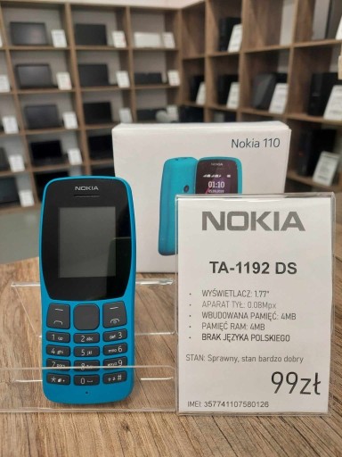 Zdjęcie oferty: Telefon komórkowy NOKIA TA-1192 DS niebieski bdb
