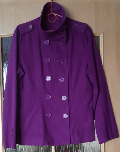 Zdjęcie oferty: Płaszczyk kurtka buraczkowa dwurzędowa stójka 42