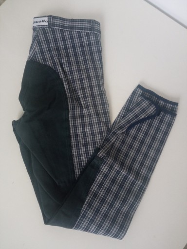 Zdjęcie oferty: Cavallo spodnie do jazdy konnej bryczesy w kratkę r 26L pas 70-76cm