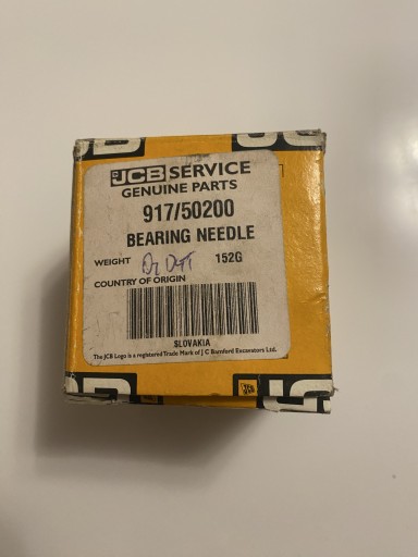 Zdjęcie oferty: Łożysko 917/50200 JCB oryginał nowe 